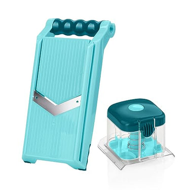 Nicer Dicer Chef Professional Verstellbarer Gemüsehobel | Set 2-tlg. - Schneidehobel, Scheibenschneider, mit Handy Hopper, inkl. Schutzabdeckung, V-Klinge im Sale